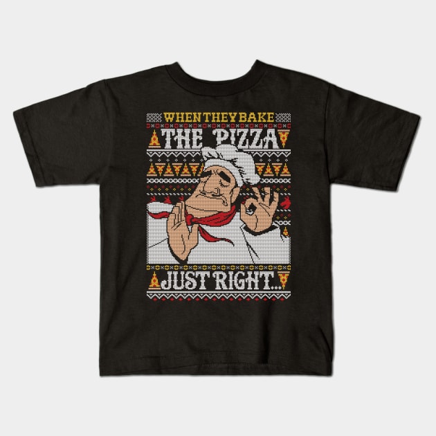 When They Bake the Pizza Just Right... Kids T-Shirt by Punksthetic
